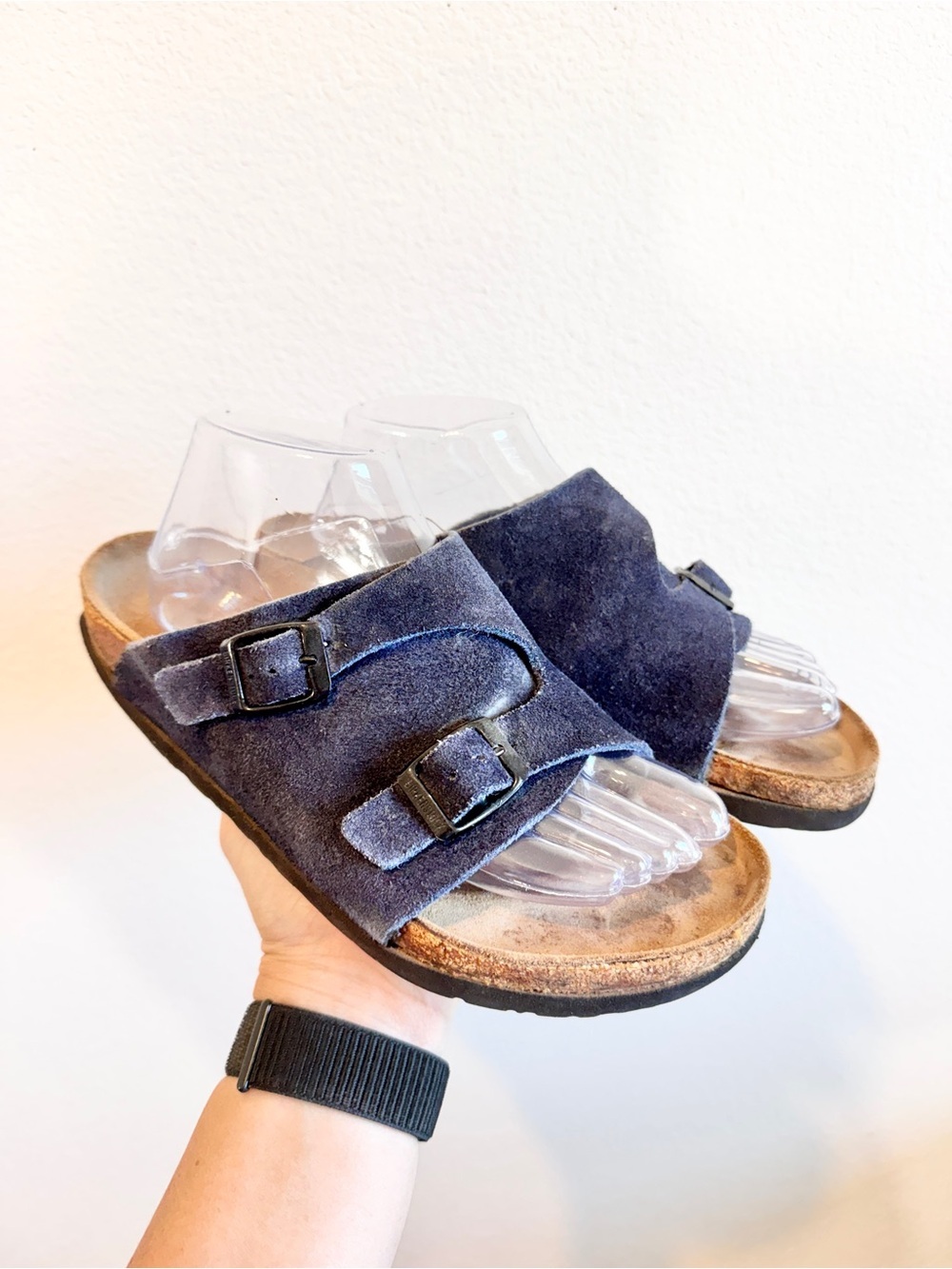 Birkenstock Zurich Suede Sandals Navy Blue Normcore Coastal Comfort US8 G44